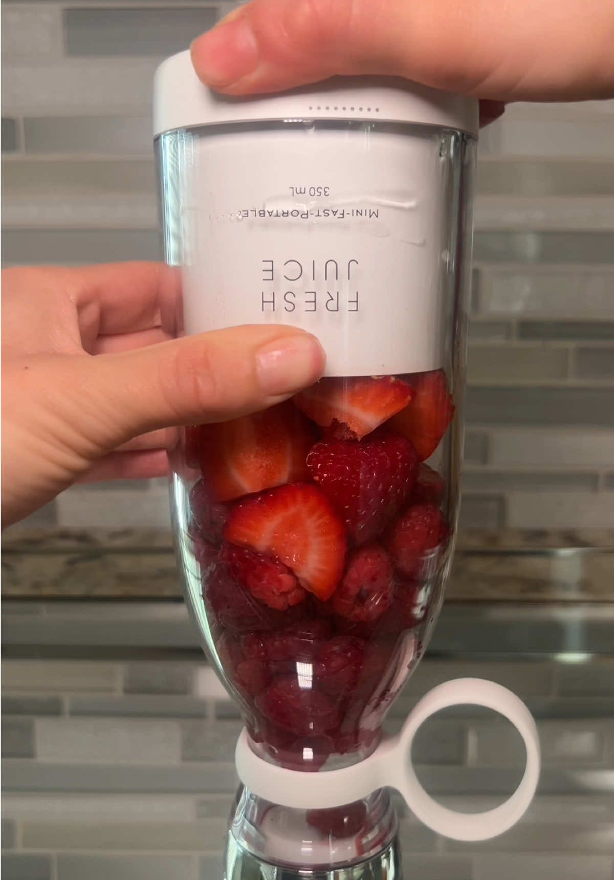 What should we blend next? 🍓 #freshjuice #smoothie #milkshake #portableblender #foryoupage 