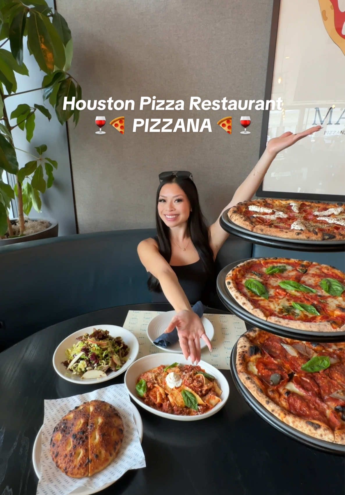 🍷🍕 PIZZANA 🍕🍷 is the cutest Italian restaurant located in a River Oaks of Houston! This restaurant offers pasta, salads, and of course — pizza! Pizzana is definitely the perfect spot for a casual but cute date night spot or girls night spot! 🫶🥰 My favorites were definitely the cacio e pepperoni pizza and the brussel sprout salad 🥗 if you’re a big pizza lover — pizzana is definitely the perfect place for you🍕🙂‍↕️ The next time you’re craving Italian, definitely be sure to check out Pizzana! 🫶🍕 📍2029 W Gray St. Houston, TX #houstonpizzaspot #houstonpizzarestaurant #houstondatenight #houstonitalianfood #houstonfoodie