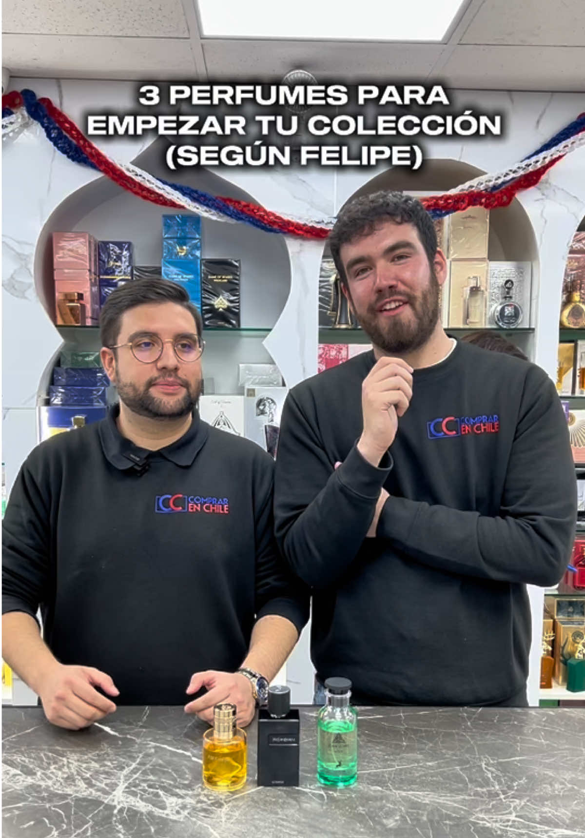 ✨ Felipe nos comparte su top de 3 perfumes ideales para iniciar una colección. Fragancias versátiles, con carácter y perfectas para quienes quieren dar sus primeros pasos en el mundo de la perfumería. En Comprar en Chile encuentras perfumes árabes y de diseñador que te ayudan a comenzar tu colección de la mejor manera. #perfumes #comprarenchile #perfumeschile #perfumería #perfumesarabes   