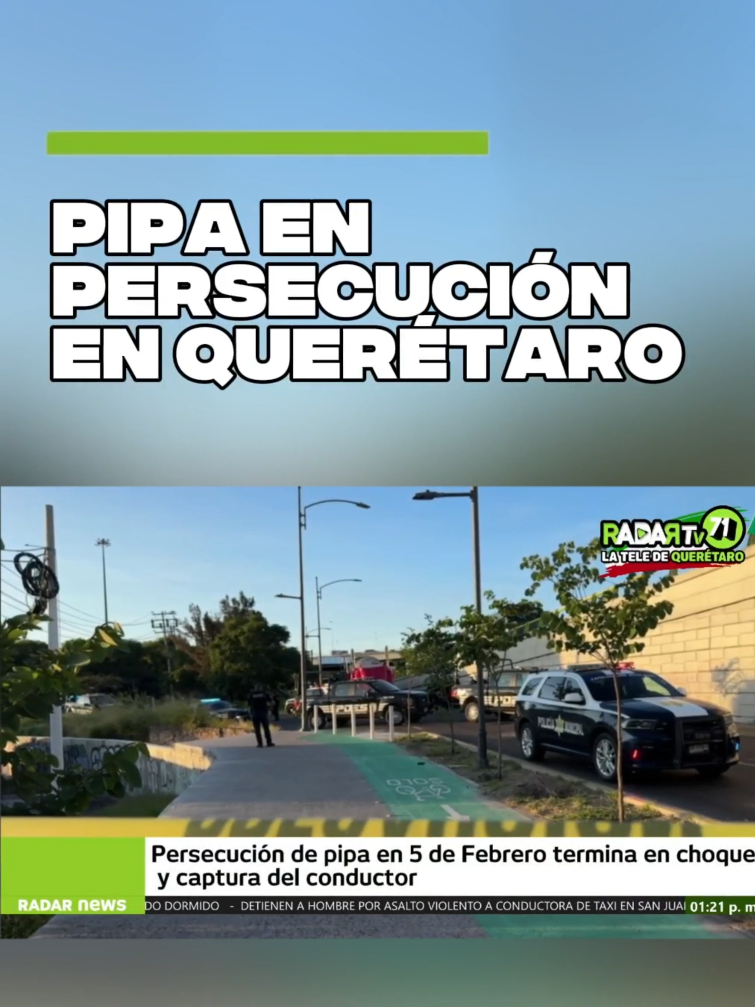 🚨 PERSECUCIÓN EN QUERÉTARO: PIPA ROBADA, CHOQUE Y DETENCIÓN 🛢️🚓 🎙️ “¿Una pipa robada? ¡Nel, joven, aquí no se escapa nadie!” La Guardia Nacional detectó una cisterna con reporte de robo circulando por 5 de Febrero. El conductor ignoró las señales, se fugó, chocó contra una patrulla en La Obrera… y trató de huir a pie. 👮‍♂️ Pero en minutos, ¡lo detuvieron! 📍La unidad y el combustible quedaron asegurados por la FGR. ¿Y tú? ¿Crees que estos operativos están funcionando? #Radar1075 #Querétaro #Persecución#5DeFebrero #LaObrera #SeguridadQro #NoticiasRadar  #QRO #Noticiastiktok