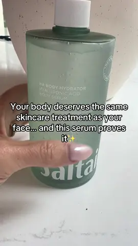 This stuff is actually amazing!! You will feel smoother and tighter all over after just a week! Glow all over not just your face! @Saltair Body #saltair #saltairbody #hylauronicacid #bodyserum #tiktokshoprestock 