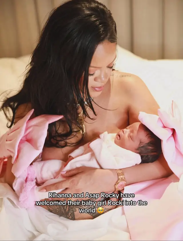 Congratulations to @Rihanna & @A$AP ROCKY 🥹🩷 #rihanna #asaprocky #badgalriri #babygirl #baby