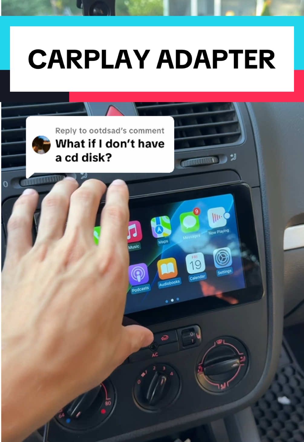 Replying to @ootdsad Works great both ways #carplay #carplayadapter #car  