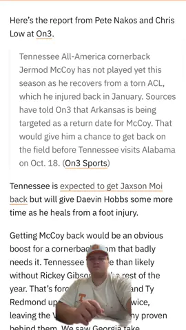 Huge news for Vol fans right now#greenscreen #GBO🍊 #CollegeFootball #secfootball #fyp 