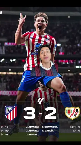 Atlético Madrid le gana al Rayo Vallecano 💀 #atleticodemadrid #rayovallecano #julianalvarez 