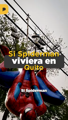 Si Spiderman caía en Quito, quedaba colgado entre cables.  Pero ya es pasado: el Municipio va 26 km soterrados y su meta son 100 km. @Municipio de Quito #publicidad 