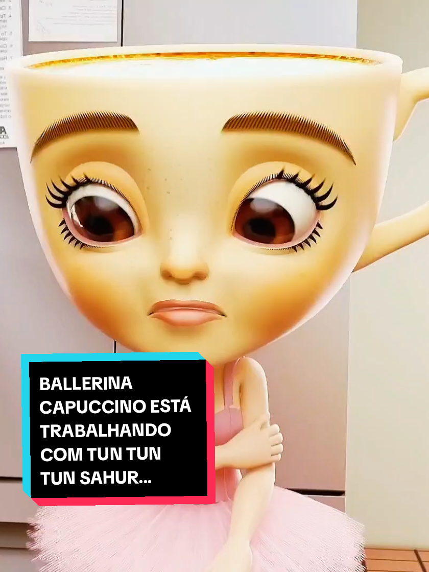 BALLERINA CAPUCCINO ESTÁ TRABALHADO COM TUNTUNTUN SAHUR... . #ballerinacappuccina #brainrot #história #desenho #animação 