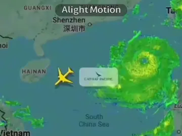 Ese avión de cathay pacífic en medio de un huracán:  #humor #aviation #edit #hurricane 