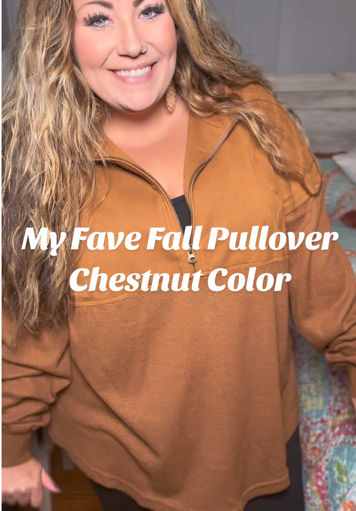 My favorite pullover for fall. This is the chestnut color. It’s beautiful. Perfect leggings outfit! I’m in an XXL! #leggingsoutfit #fallfashion #falldealsforyou #falldealsforyoudays #pullovers 