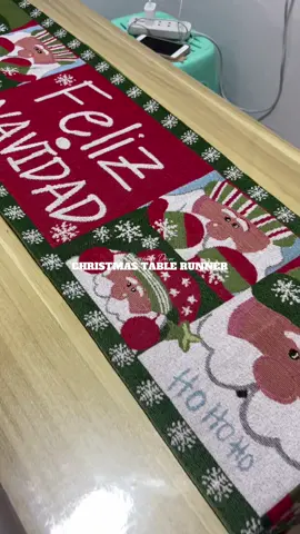 Feliz Navidad | Christmas Table Runner #tablerunner #christmastablerunner #christmasdecor  @BERBER Online Shop 
