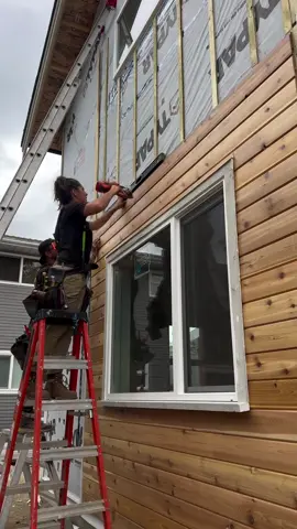 Don’t get me wrong, I absolutely love framing. But there’s something about doing work that people will get to visually appreciate for years to come that just hits differently.  #carpenter #womeninconstruction #carpentry #framersareadyingbreed #skilledtrades       