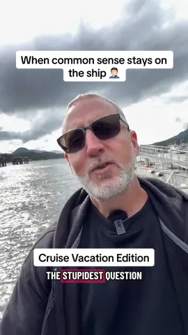 While we were about to start a sightseeing tour in Ketchikan, Alaska, the guide asked if anyone had questions before we began. A lady standing next to me raises her hand and asks: “So…what’s our elevation right now?” 🤔 We are literally standing on the pier right next to the cruise ship, staring at the ocean! 🤦🏻‍♂️ The tour guide barely missed a beat and basically said, Somewhere between 0 feet and needing a snorkel. 🤿💦😂 Sea level has officially entered the chat! What’s the funniest or most head-scratching question you’ve ever heard while traveling or on a tour? Share it below… I need some good stories for the next cruise! ⬇️🤣 #StupidQuestions #TravelHumor #ketchikan #AlaskaAdventures #SeaLevel 