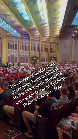 This massive auditorium at Virginia Tech is FILLED to the MAX with Students who want to be at Turning Point’s Campus Tour