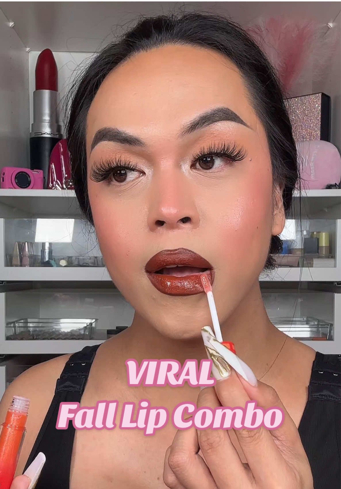this is screaming FALL🍂🍁😍 #lipcombo #makeup #beauty #tiktokshop #tiktokshopfinds 