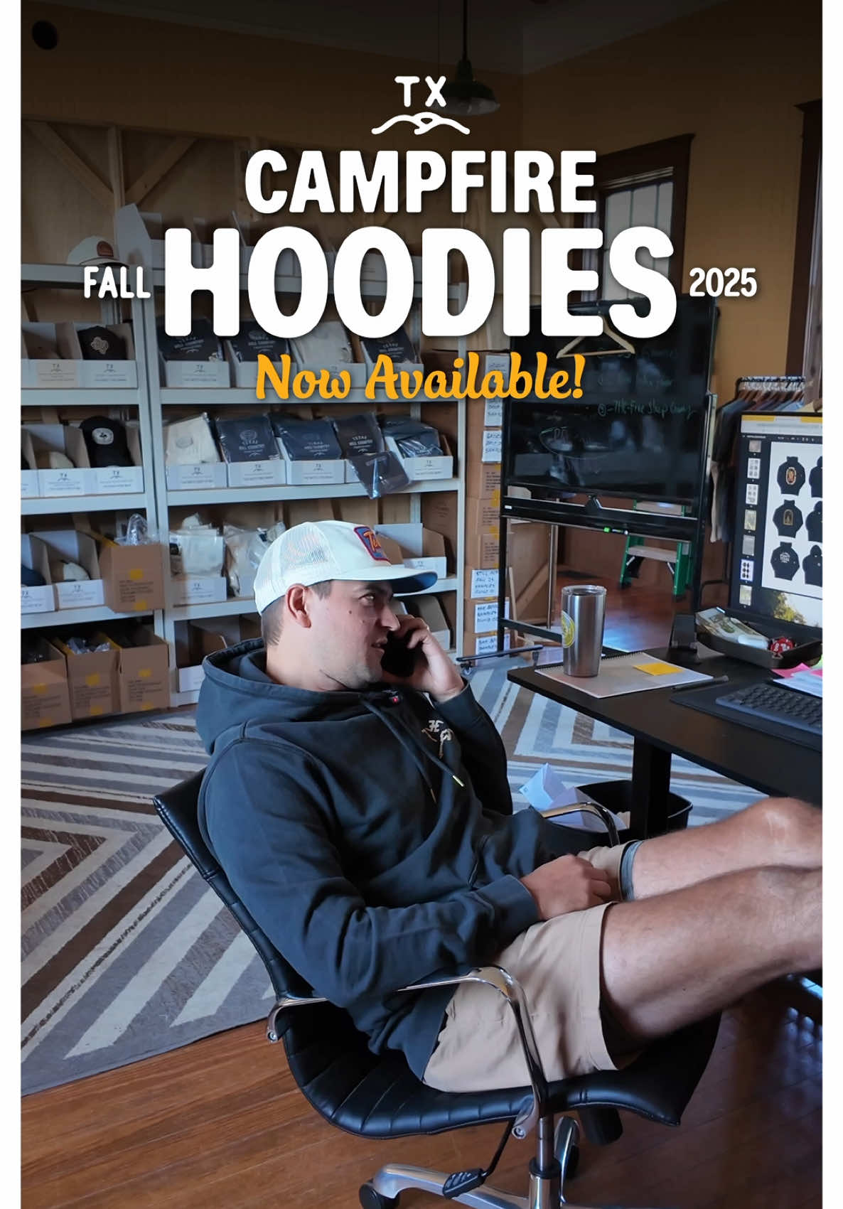 You too can have this lifestyle. Link in bio. ~~~ Our new Campfire Hoodies are here, featuring an all-new relaxed fitting silhouette and made from a garment washed french terry fabric.