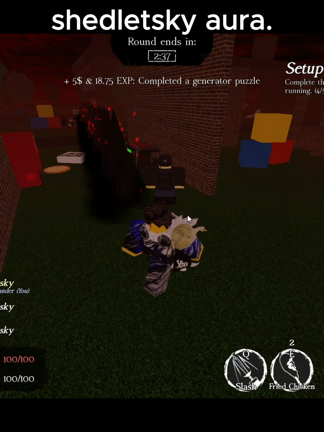 new shedletsky tech: press the shift button when facing the killer to stun them for 0.5s. shedletsky aura. #shedletsky #roblox #forsaken #forsakenroblox #funny #fyp #conquerorshaki