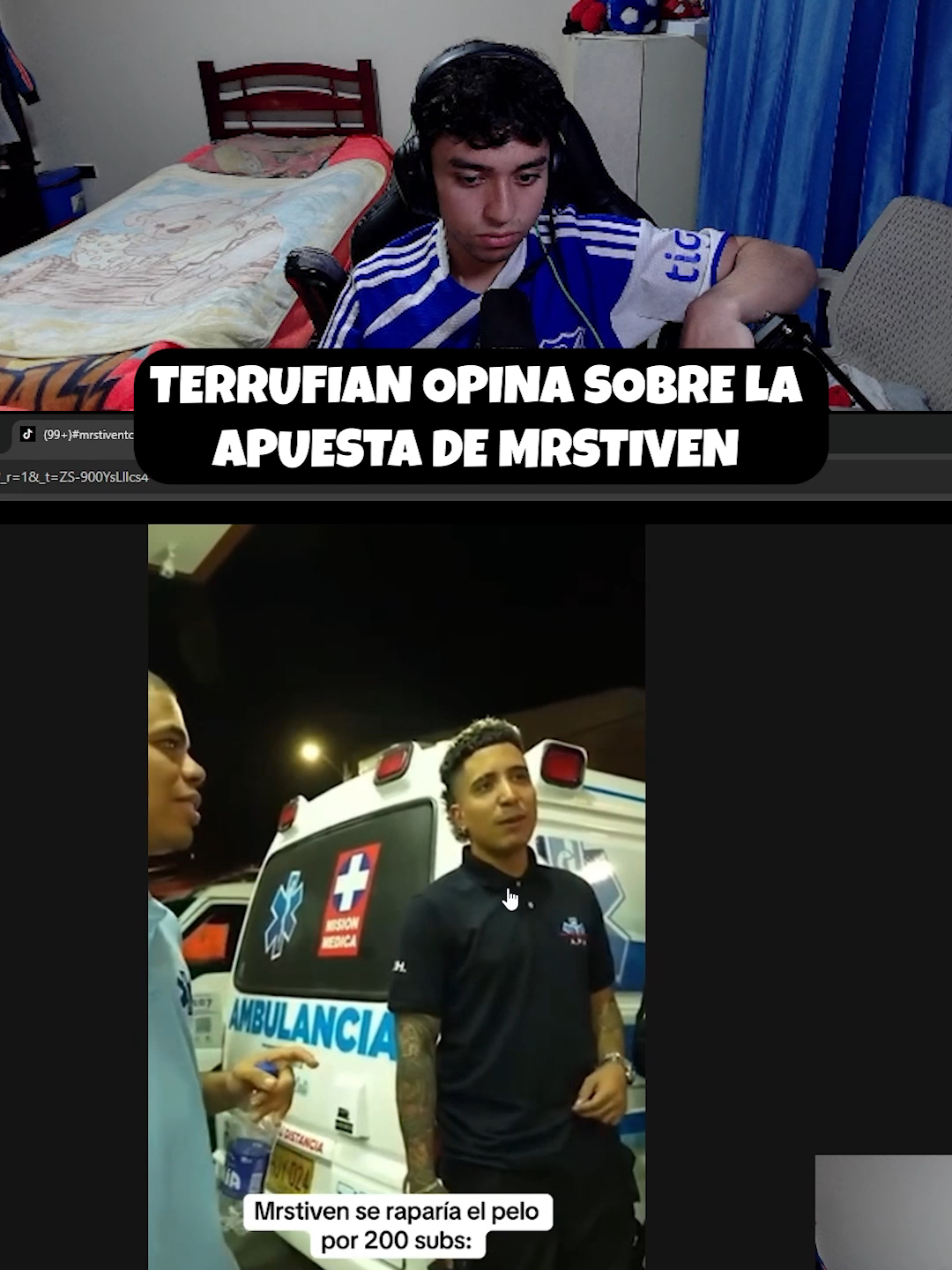Terrufian opina sobre la apuesta de mrstiven #terrufian #terruclips #mrstiven