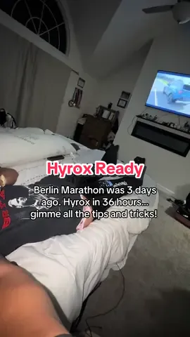 gimme all your #hyrox tips… annnnd go. #compressionboots #compression #berlinmarathon #legmassage 