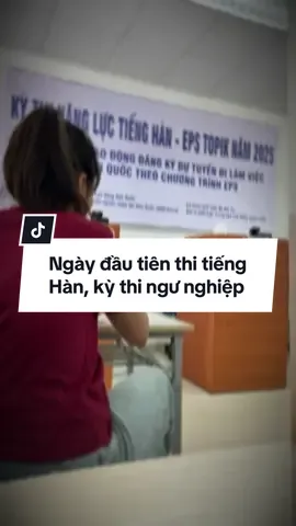 Hôm nay là ngày đầu tiên bước vào kỳ thi chính thức ngành ngư nghiệp EPS. Bao ngày miệt mài với sách vở giờ đã đến lúc để các bạn tự tin thể hiện Các bạn hãy cố gắng hết sức mình, để cha mẹ và người thân được tự hào. Chặng đường phía trước, đặc biệt là vòng hai, vẫn còn nhiều thử thách, vì vậy hãy giữ vững tinh thần và quyết tâm đến cùng Chúc các bạn thi thật tốt và gặt hái kết quả xứng đáng. Thành công chắc chắn sẽ mỉm cười với sự nỗ lực của các bạn #tienghan #tienghankorealink #xuatkhaulaodong #hanquoc #viralvideo 