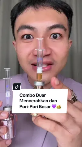 Combo serum duar buat mencerahkan dan pori-pori besar! Vitamin C + Ginseng dan NAD + Black Rice Ultimate Serum terbaru FFY @Finally Found You ! Siapa siap war nanti 10 Oktober?! 💜👀👑✨ #kerajaanglowing #promomakangajian #FinallyFoundYou #OneShotMaximumImpact #belilokal 