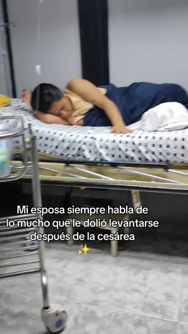 Mi esposa siempre habla de lo incómodo que fue la cesárea . #cesaria #Amor #dormir #esposo #bebes @Marielis Sánchez 