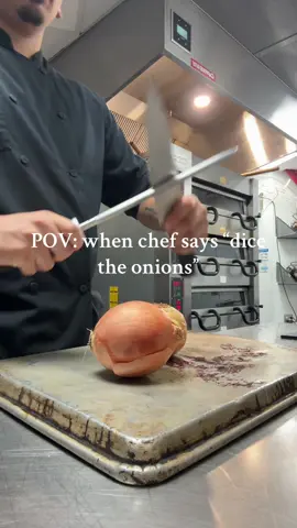 You lied on your resumé…#chef #cheflife #dice #onions #fypシ 