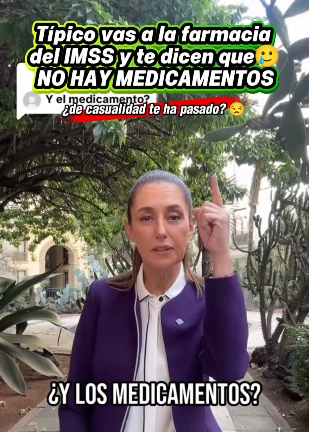 Típico vas a la farmacia del IMSS y te dicen que NO HAY MEDICAMENTOS 🥲 ¿De casualidad te ha pasado? 😒 Sheinbaum promete que con las Rutas de la Salud, la falta de medicamentos será cosa del pasado. #Medicamentos #ylosmedicamentos  #ClaudiaSheinbaum 