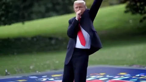 trump is gliding on air 😂🫶🏼🔥 #maga #fyp 