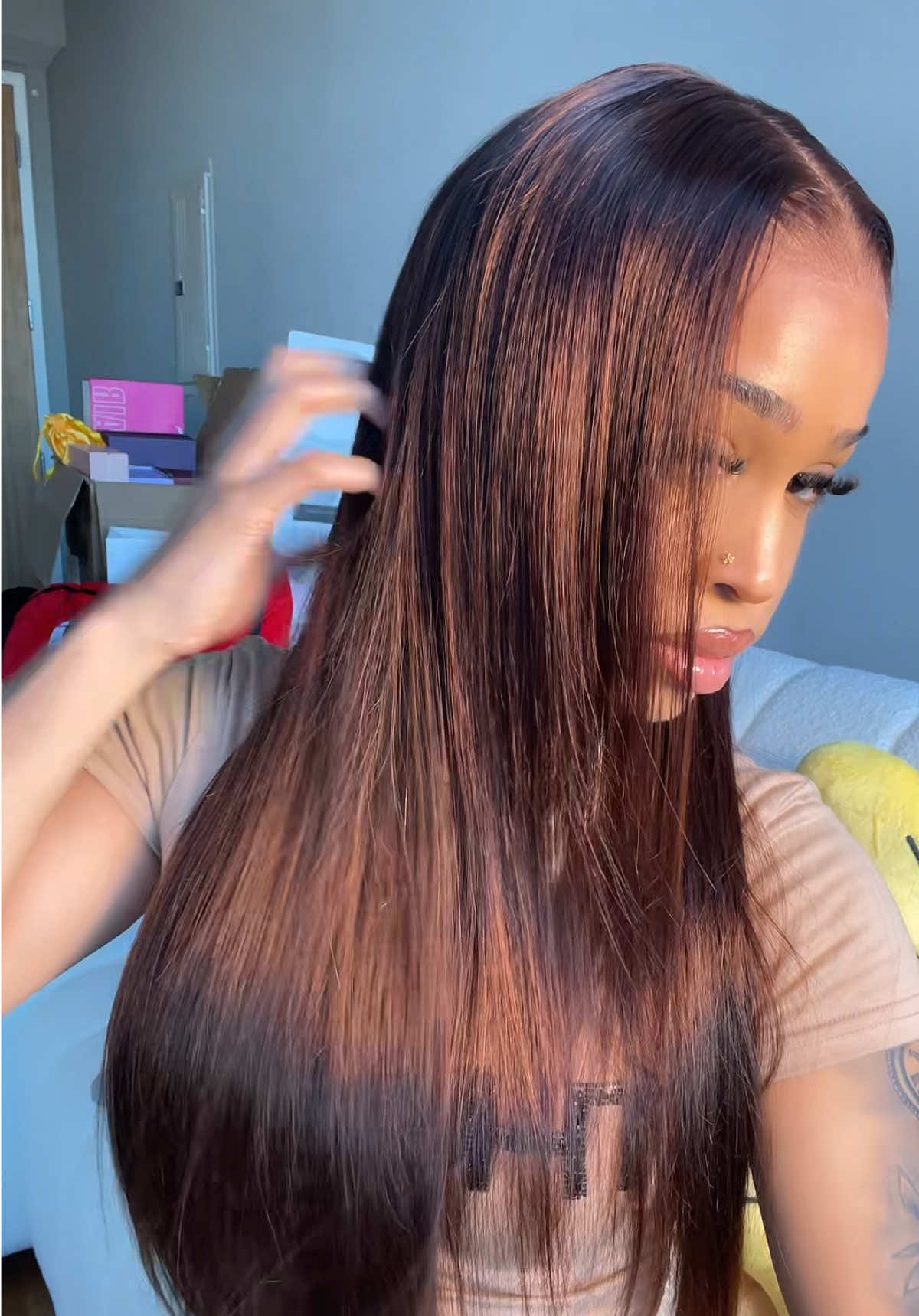 @Megalookhair @Megalookhair shop #chocolatebrownhair #fallhair #straighthair #lacefront #megalookhair 