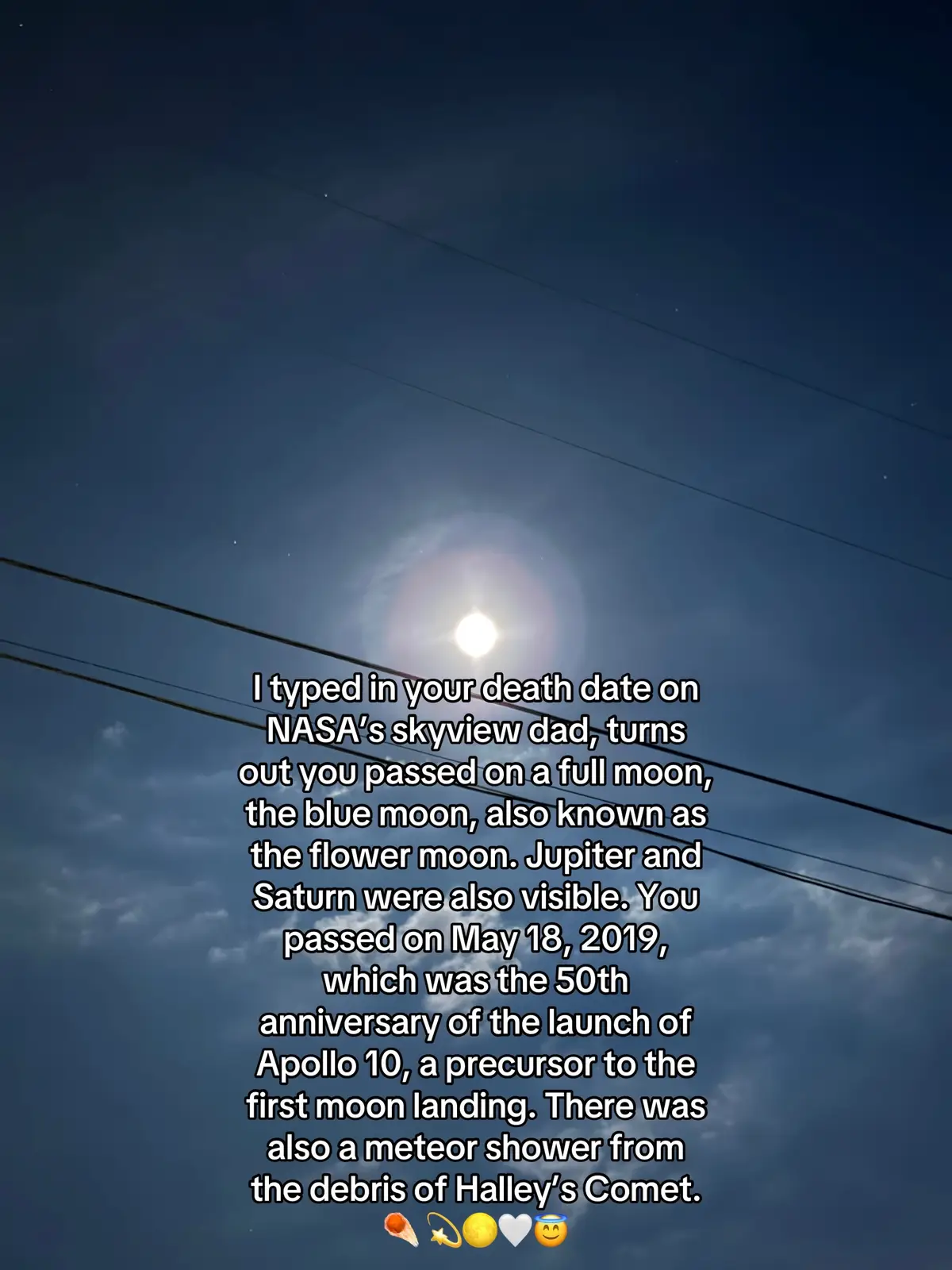 #grief #griefandloss #dadloss #Astronomy #fullmoon