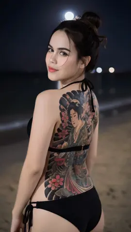 แจกคําสั่ง gemini ai สร้างภาพรูปครอบครัว  #gemini  สร้างภาพคุณภาพชิ้นเอก สร้างภาพเหมือนจริงของผู้หญิงตามใบหน้าต้นฉบับ 100% ห้ามแก้ไขใบหน้า ดวงตา คิ้ว จมูก และปาก ไม่มีการแก้ไขหรือบิดเบือน สร้างภาพเหมือนจริงของหญิงสาวจากภาพต้นฉบับ ให้กลายเป็นภาพถ่ายผู้หญิง เธอใส่ บีกินนี่ อยู่ที่ทะเล เวลากลางคืนยืนหันหลังโชว์แผ่นหลัง มีลอยสักรูปผู้หญิงญี่ปุ่นเต็มแผ่นหลัง ที่ออกแบบอย่างสวยงาม และเข้ารูปพอดีกับสรีระและหันหน้ามองเผลอๆยิ้มมุมปากทรงผมถูกรวบ ขึ้นเป็นมวยสูง อย่างหลวม ๆ มีปอยผมเล็ก ๆ ร่วงลงมาล้อมกรอบใบหน้า เข้าคู่กับทรงผมในภาพ ต้นฉบับได้อย่างพอดี#CapCut 