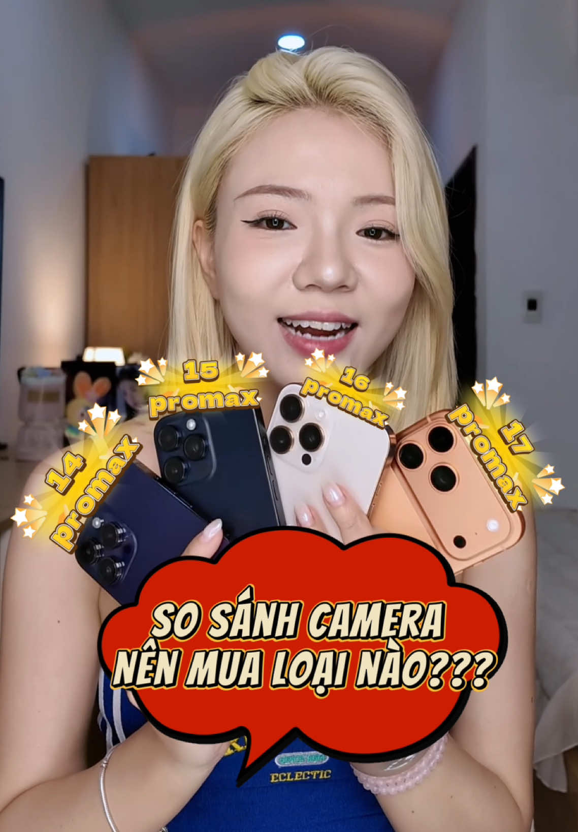 So sánh camera Iphone 17pro max với Iphone 16,15,14promax cho mấy bà iuu quyết định trước khi mua