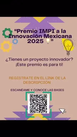 💚✨ ¡¡¡CONALOVERS !! ¿Te apasiona la tecnología, la invención o los proyectos innovadores? 👩‍💻👨‍🔬 El Premio IMPI a la Innovación Mexicana 2025 está en busca de talentos como tú 🙌. Su objetivo es impulsar el potencial innovador del país y reconocer la creatividad e inventiva de los mexicanos 🇲🇽💡. Esta es tu oportunidad para llevar tus ideas al siguiente nivel. 📲 Escanea el QR, conoce las bases y regístrate. https://www.gob.mx/impi/documentos/premio-impi-a-la-innovacion-mexicana-2025 https://premioinnovacionmexicana.impi.gob.mx/ 👉 ¡No dejes que tu creatividad se quede guardada… hazla brillar y participa! 🏆 @conalep.cdmx @conalepmexico @impi_mexico  #innovación #impi #orgullosamenteconalep #conalovers💚✌ 