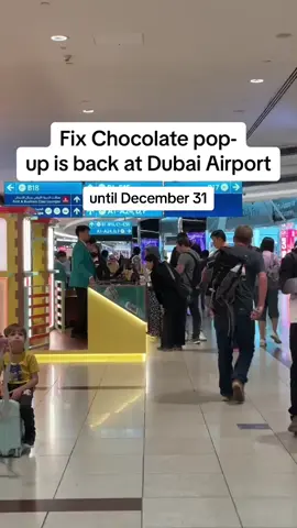 Dubai’s original viral chocolate is back at the airport.  And you can get this at DXB until December 31 2025.  #dubai #airport #fix #dubaichocolate 