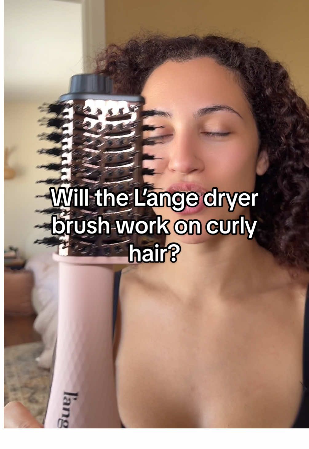 Will the L’ange dryer brush work on curly hair? #langehair #langehairtools #curlyhairproducts #langelevolume #blowingoutcurls @langehair 