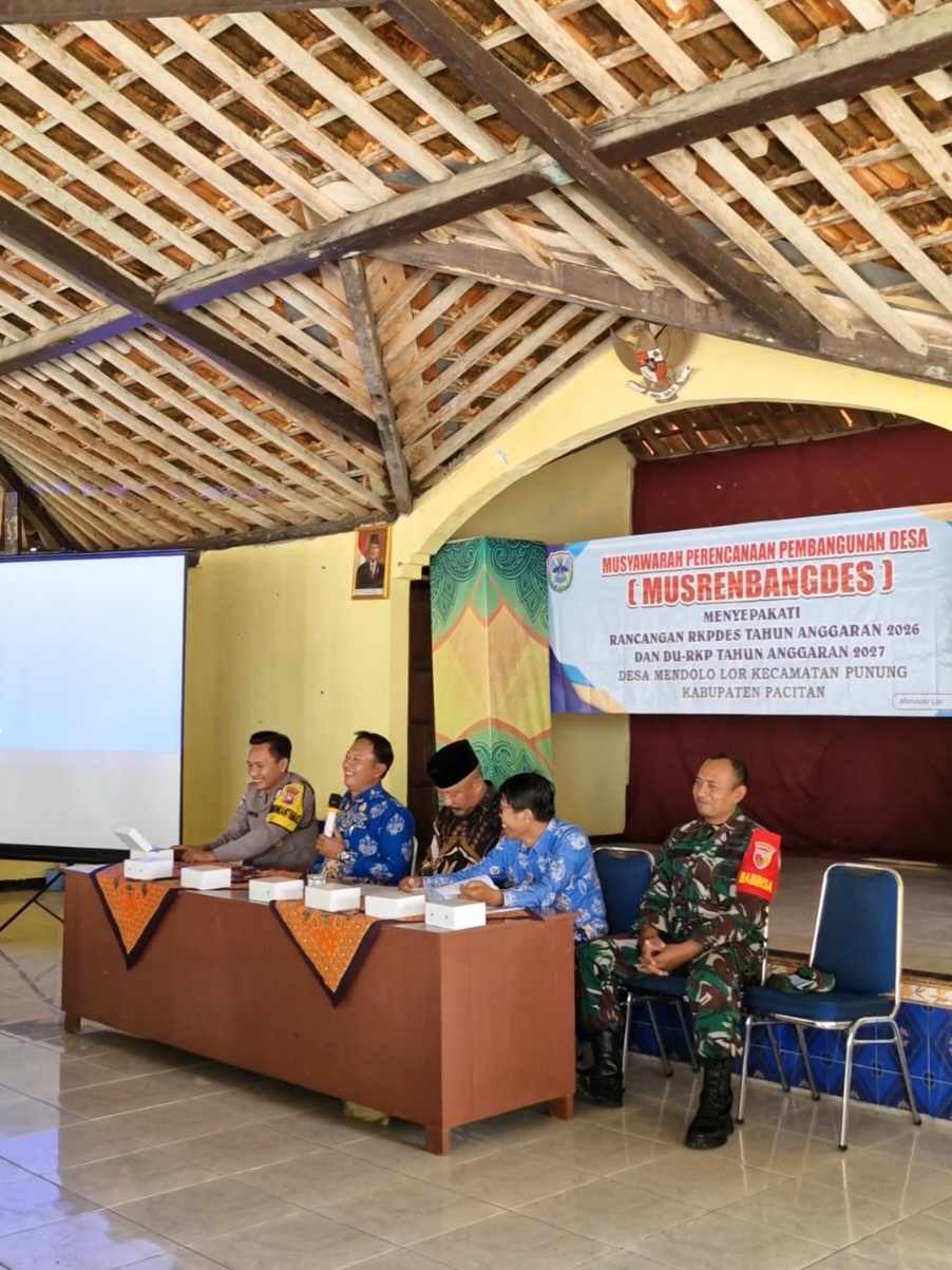 Musrenbangdes Menyepakati RKPDes TA 2026 dan DU RKPDes TA 2027 Desa Mendolo Lor #punung #masyarakatpunungnyawiji 