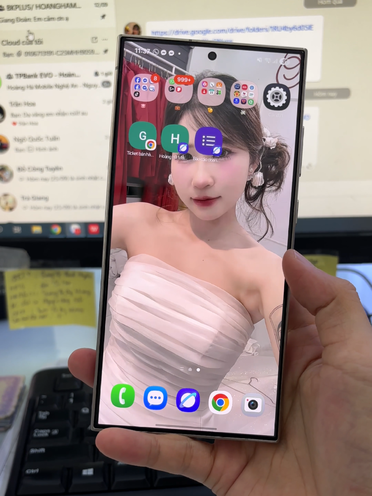 S24 Ultra nữ dùng🤣🤣#samsung #s24ultra #galaxyai #congnghe #xuhuong 