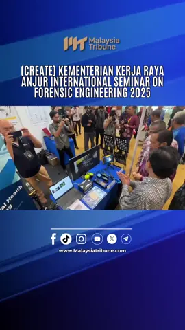 Pusat Kecemerlangan Kejuruteraan dan Teknologi (CREaTE) JKR hari ini anjurkan International Seminar on Forensic Engineering 2025 (ISoF 2025) bertemakan “Smart Solutions, Sharp Insights: Navigating Engineering Challenges through Forensic Excellence”. Program yang berlangsung di Putrajaya hari ini dirasmikan oleh Timbalan Menteri Kerja Raya, Datuk Seri Ahmad Maslan. #malaysiatribune #beritasemasa #engineering 