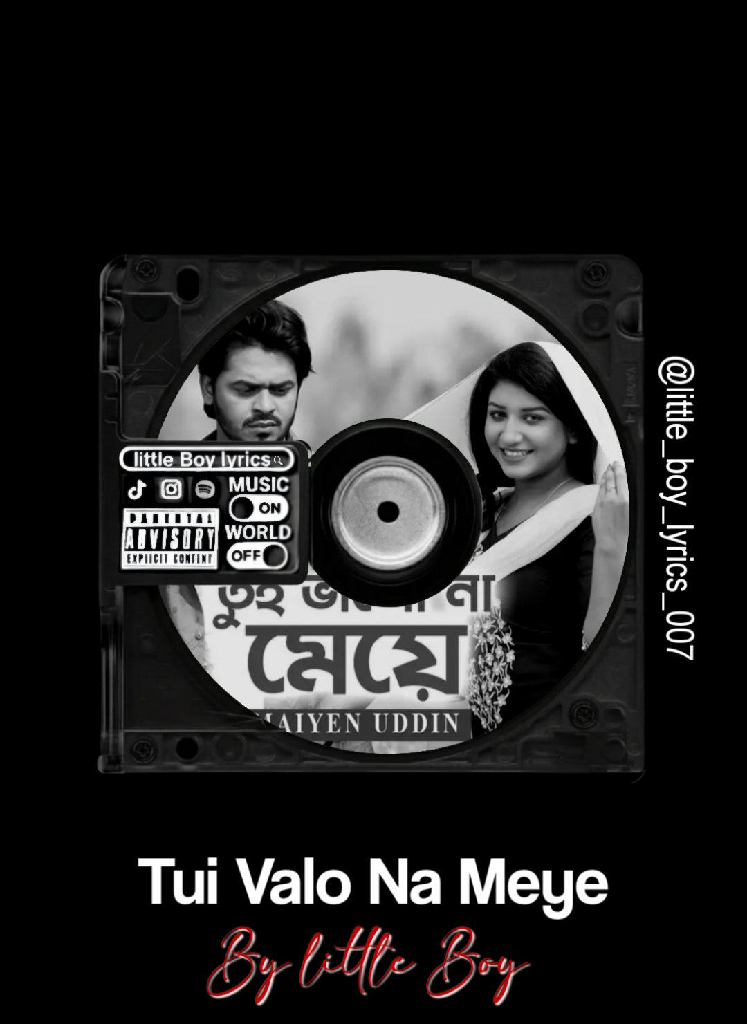 Tui Valo na meye >>> 🖤 #little_boy_lyrics_007#lyrics_song#lyricsvideo#treanding#foryou@TikTok @For You @TikTok Bangladesh 