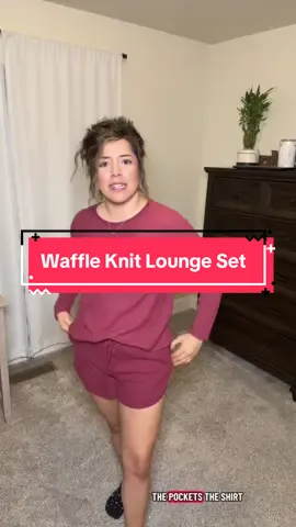 A waffle knit lounge set everyone needs! @EKOUAER SHOP #loungeset #loungesets #2piecesets #waffleknit 