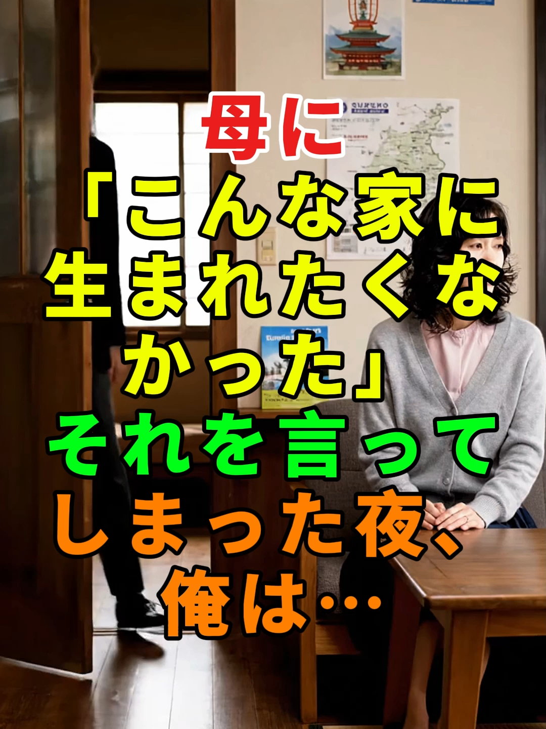 母に「こんな家に生まれたくなかった」それを言ってしまった夜、俺は…#家族の悩み#ドラマ#実話 #人生 #shorts