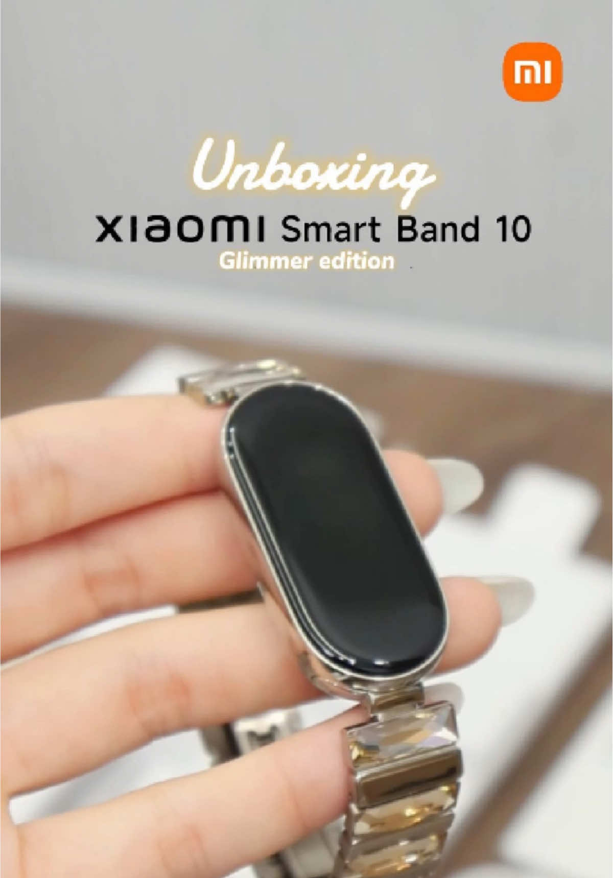 Bóc seal Xiaomi Smart Band 10 phiên bản màu mới - Vàng lấp lánh #xiaomi #band10 #muataitiktokshop 
