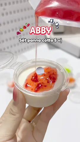 Làm panna cotta siu dễ tại nhà mà siu ngon lun nha cả nhà 😋#abby #summercake #pannacotta #setnguyenlieu #viral 