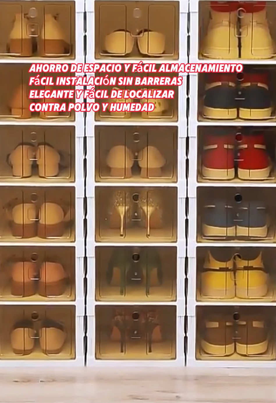 Caja de zapatos de instalación en un segundo👍 #zapatos#zapatillas#organizador#muebles#casa#hogar#premium#fyppp#ciral#trend