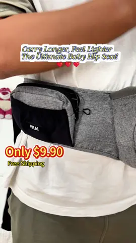 Lightweight and non-binding, carry your baby all day without getting tired!Hurry! Flash Sale – Just $9.90, Free Shipping!🤩🤩🤩#babyhipseat #momlifehacks #babytravelessentials #babyproducts #comfortablebabycarrier 