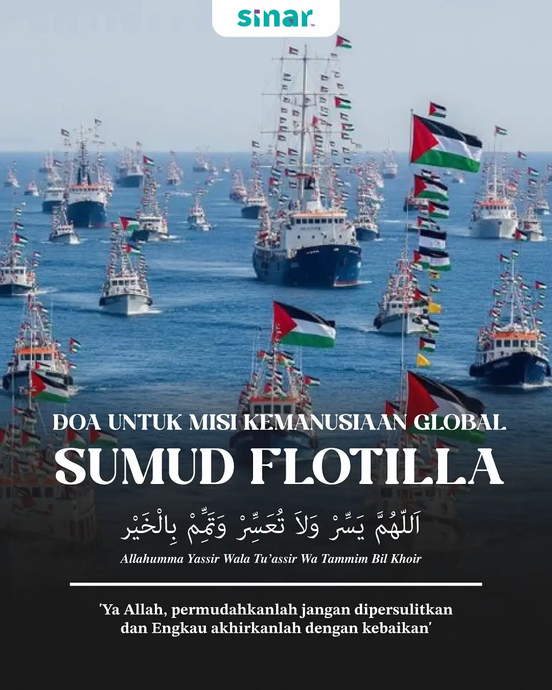 Macam yang kita tahu, ada beberapa rakyat Malaysia yang turut serta dalam Misi Kemanusiaan Global Sumud Flotilla ke Gaza. Bukan senang nak lalui perjalanan macam ni sebab penuh cabaran dan risiko. Tapi demi kemanusiaan, mereka tetap teruskan perjuangan.  Jom sama-sama kita doakan agar urusan mereka dipermudahkan, sentiasa dilindungi dan selamat sampai ke destinasi. Semoga usaha ini jadi tanda solidariti kita bersama mereka yang sedang berjuang 🤲🏼💜 #SINARKongsi #SINARMuzikRetroTerbaik