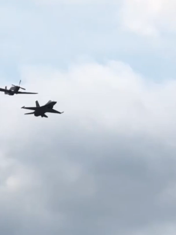 Fighter Low Pass  P-51 & F-16 Heritage Flight Formation - The Afterburn Podcast