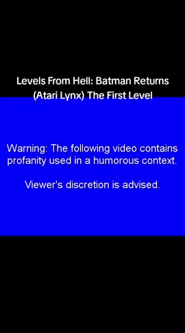 Credit: Filmnstuff Disclaimer: Harsh Language According to Filmnstuff, this has got to be one of the worst levels ever. #Filmnstuff #BatmanReturns #LevelsFromHell #WorstVideoGames #AtariLynx 