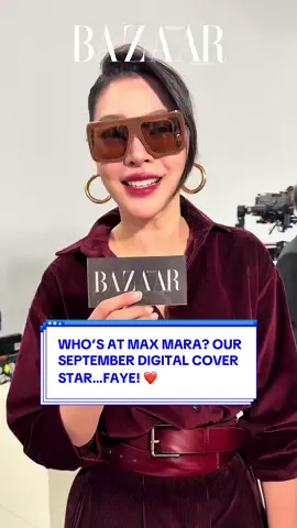 Always a joy to see you too #Faye! 💋 Our September digital cover star is in Milan for the @Max Mara Spring/Summer 2026 runway show. Tap the link 🔗 to see all the Asian stars at Fashion Week. . . . #harpersbazaarsg #MaxMara #FayePerayaMalisorn #FayePeraya