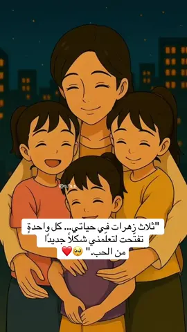“ثلاث زهراتٍ في حياتي… كل واحده تفتحت لتعلمني شكلاً جديدًا من الحب
